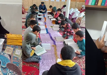 اهدای کتاب به دارالقرآن سرفاریاب